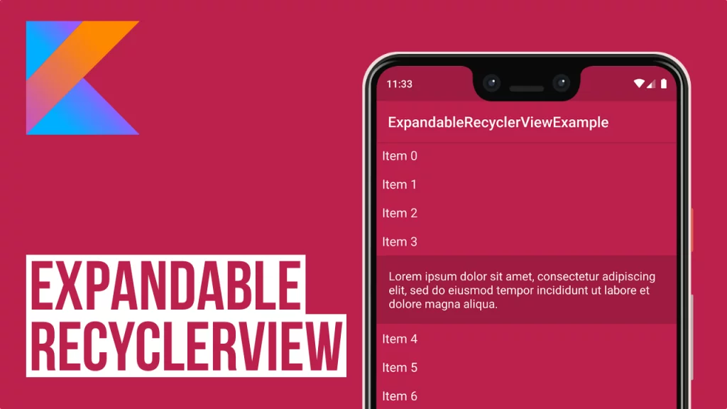 How to make Expandable RecyclerView using Kotlin | John Codeos - Blog with  Free iOS & Android Development Tutorials